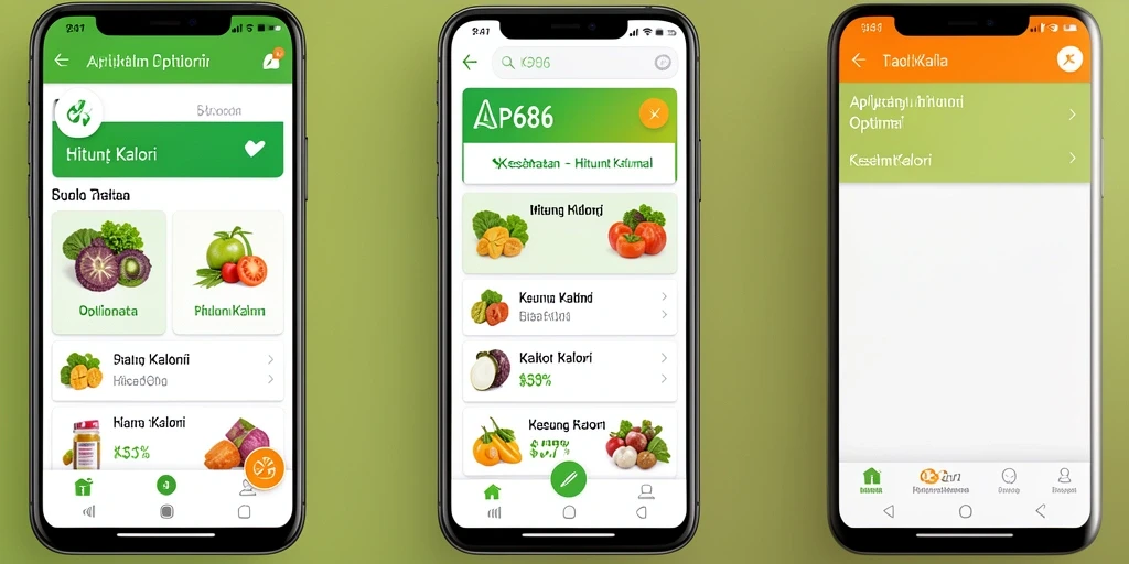 Tampilan antarmuka aplikasi Hitung Kalori AP686 yang user-friendly.