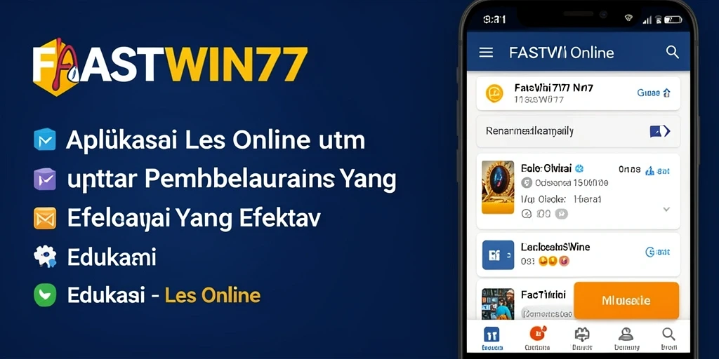 Tampilan antarmuka aplikasi Les Online yang interaktif dan menarik.