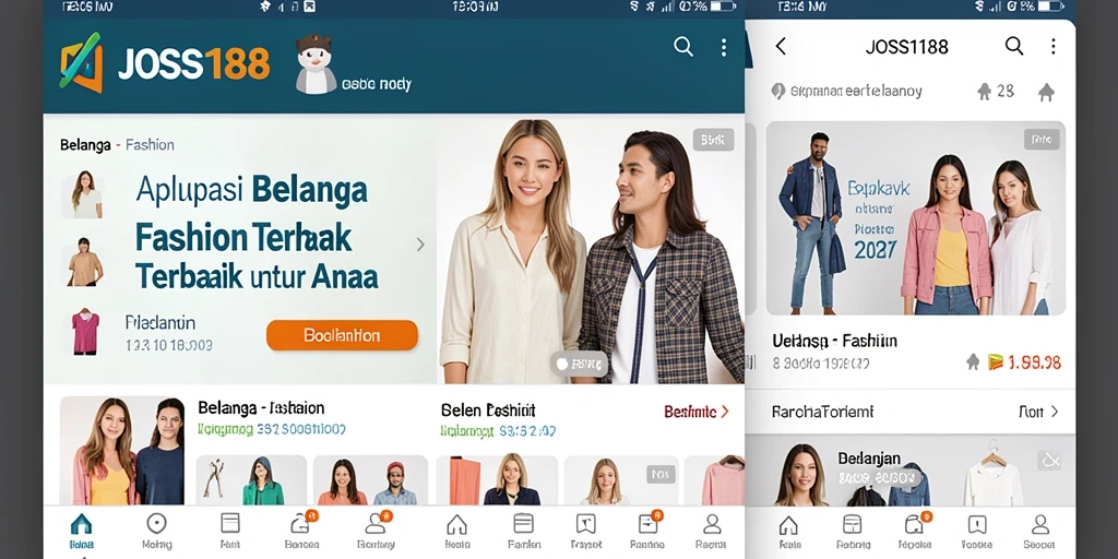 Tampilan aplikasi JOSS188 dengan koleksi fashion yang beragam.