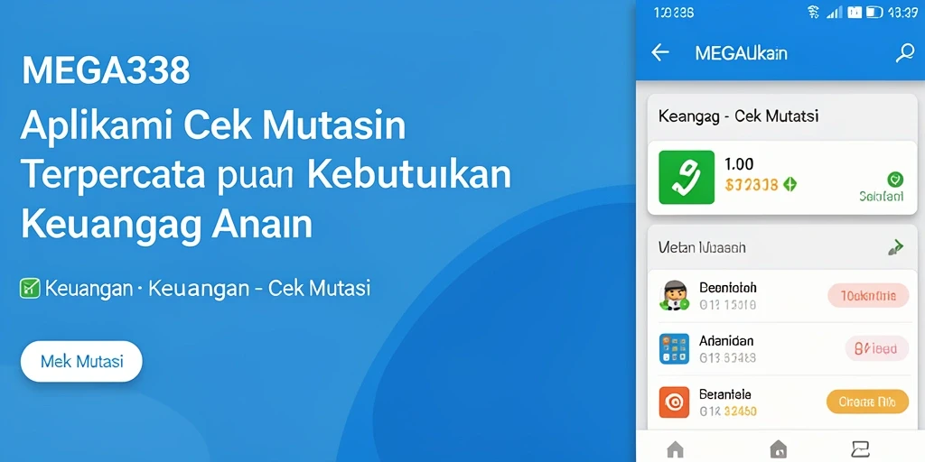 Antarmuka aplikasi MEGA338 yang menunjukkan mutasi keuangan dengan jelas.