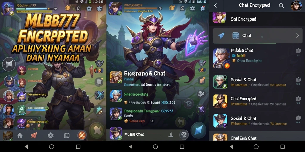 Tampilan antarmuka MLBB777 yang modern dan intuitif untuk Chat Encrypted.