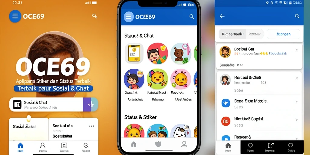 Tampilan antarmuka pengguna OCE69 yang menarik dan fungsional.
