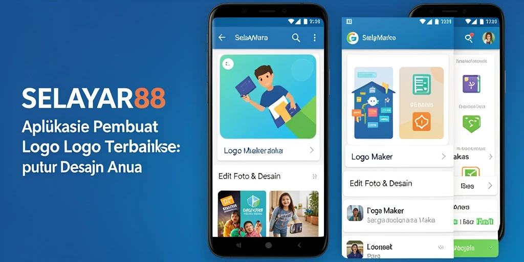 Antarmuka pengguna <strong>SELAYAR88</strong> yang sederhana dan fungsional untuk membuat logo.