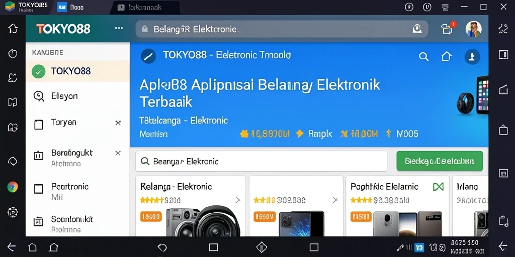 Antarmuka TOKYO88 menampilkan fitur belanja elektronik yang praktis.