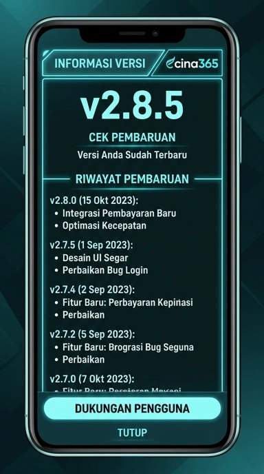 Riwayat Versi cina365: Pembaruan dan Fitur Terbaru